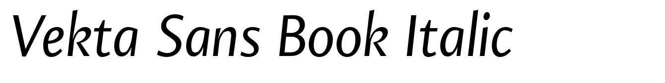 Vekta Sans Book Italic